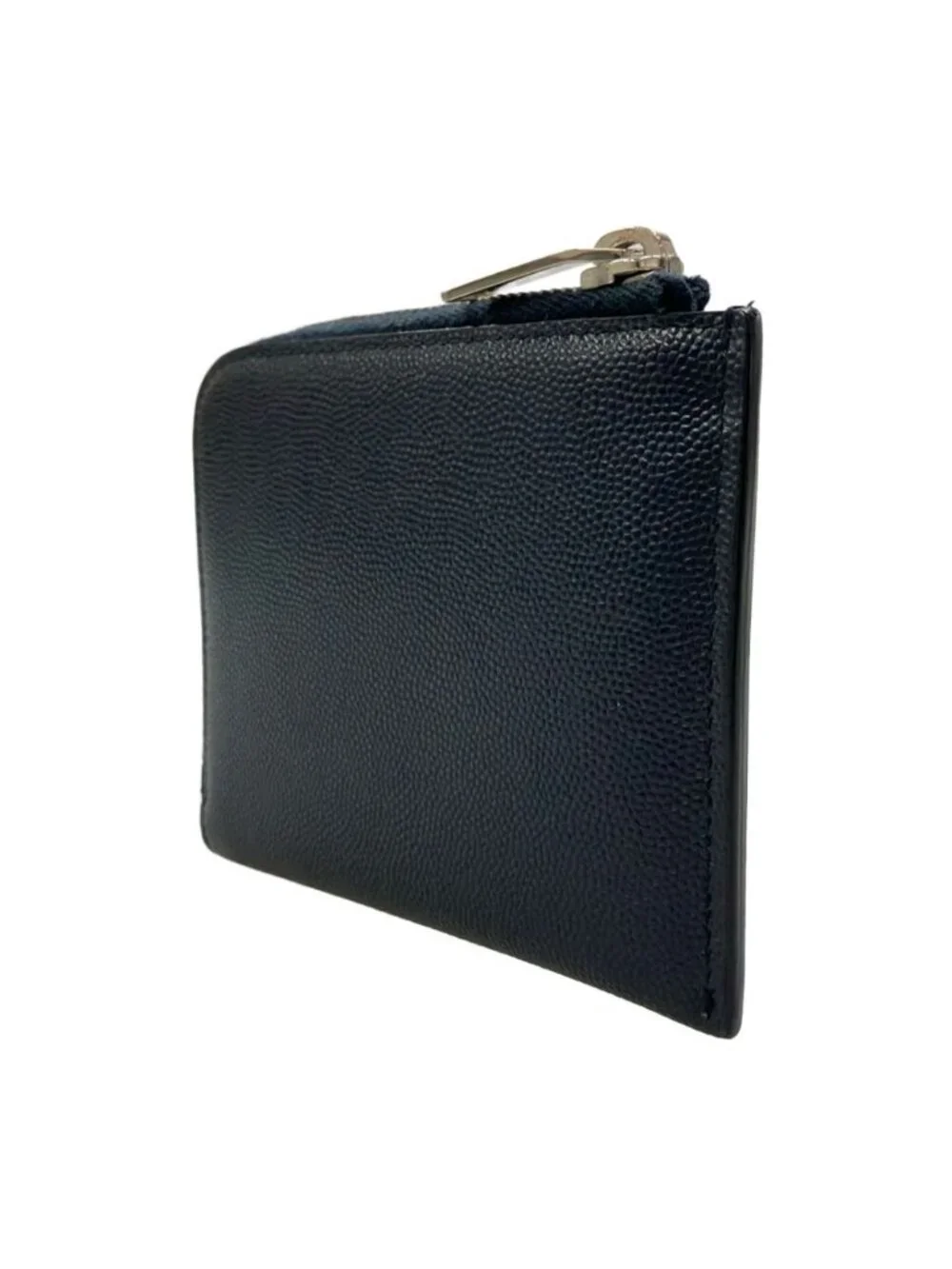 Saint Laurent L-shaped Zipper Wallet Leather
